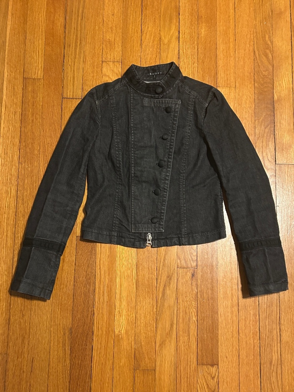 Theory Black Vintage Denim Jacket Women’s S